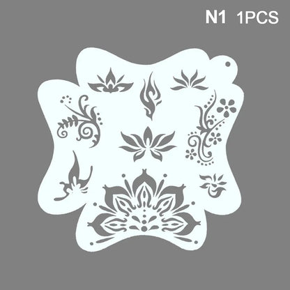 Stencils For Body Painting Face Art Stamps Temporary Tattoos Reusable Stencils Plastics