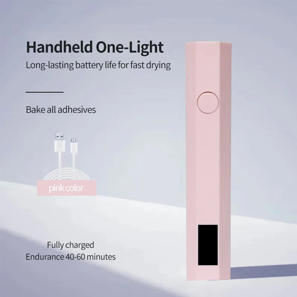 Convenient Handheld Nail Dryer Lamp UV/LED Nail Curing All Gel Polish Nail Art Tool Rechargeabl Nail Lamp