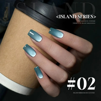 MIANEL 12ML Emperor Green Cat Eye Gel Nail Polish Whitenning Nails Green Nails Suitable For Nail Salons Nail Supplies  1-21pcs