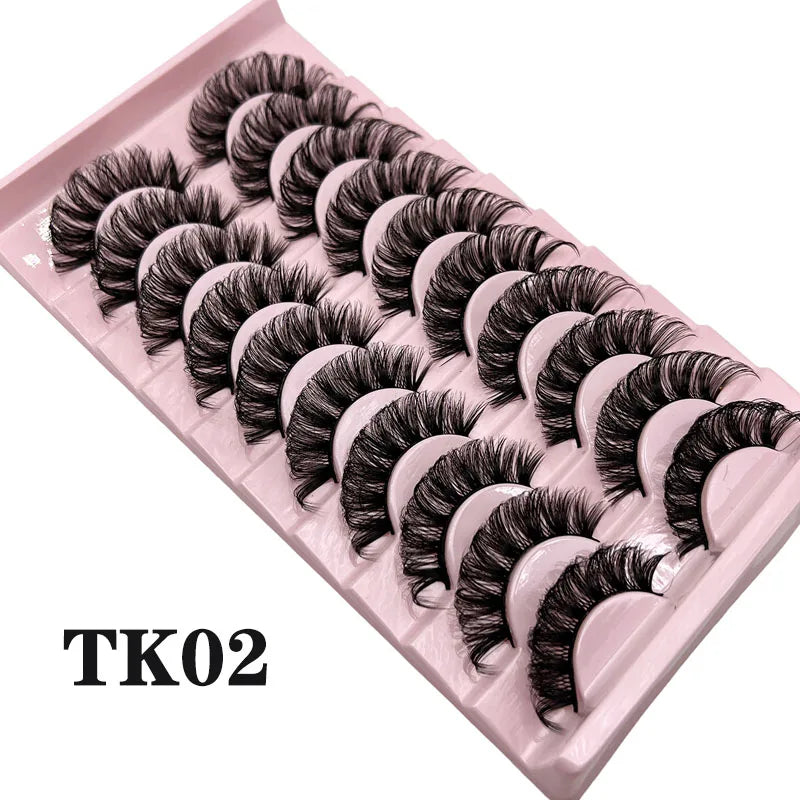 Russian Strip Lashes Makeup Lashes 25mm 3D Mink Volume Fluffy Natural False Eyelashes Thick Dramatic Mink Eyelashes Wholesale
