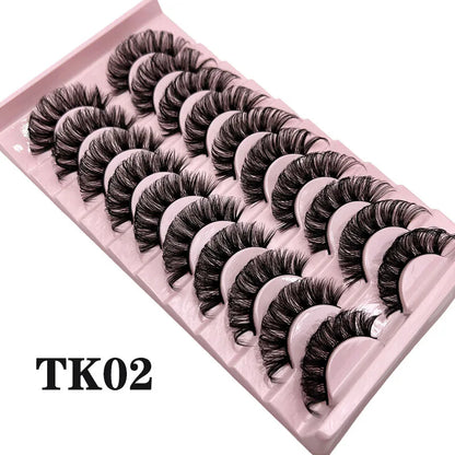 Russian Strip Lashes Makeup Lashes 25mm 3D Mink Volume Fluffy Natural False Eyelashes Thick Dramatic Mink Eyelashes Wholesale