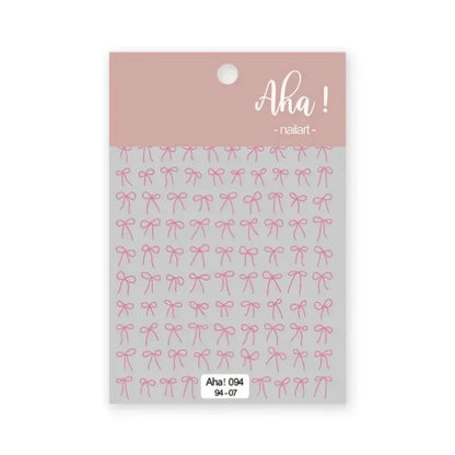 3D Small Bow Ribbon Bowknot Y2K Nail Sticker MIni Kawaii Japanese Adhesive Decals Nail Art Manicure Decorations DIY