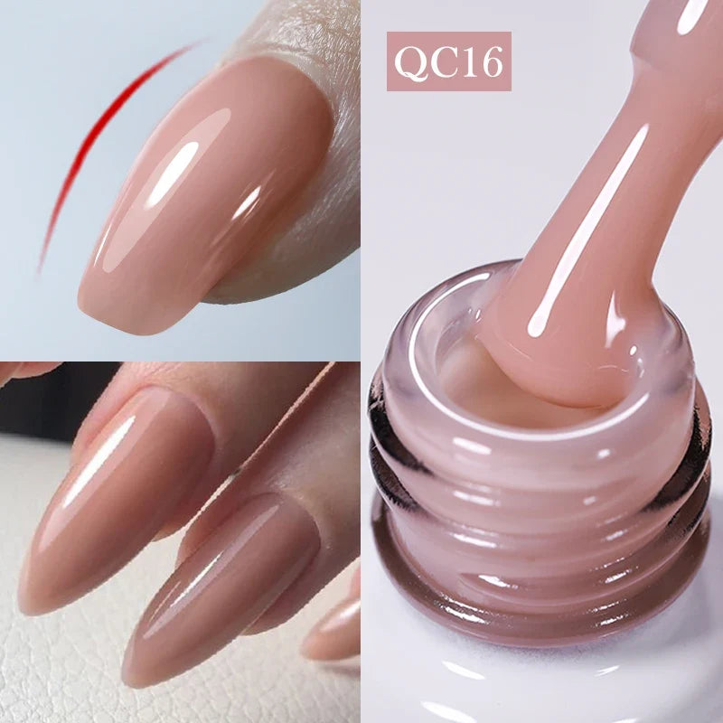 BORN PRETTY Milky White Jelly Nude Gel Nail Polish 10ml White Translucent Soak Off Gel Vernis Semi Permanent Need UV Light Cure