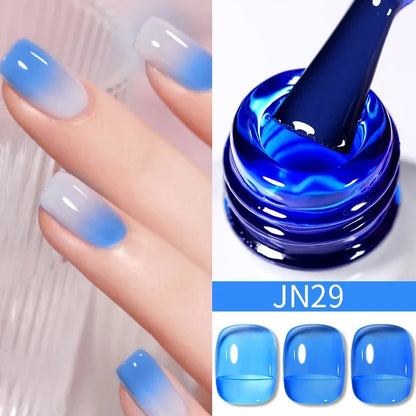 BORN PRETTY 10ml Blood Red Jelly Gel Nail Polish Halloween Nails Art Gel Polish Sheer Translucent Nail Gel for Winter Manicure