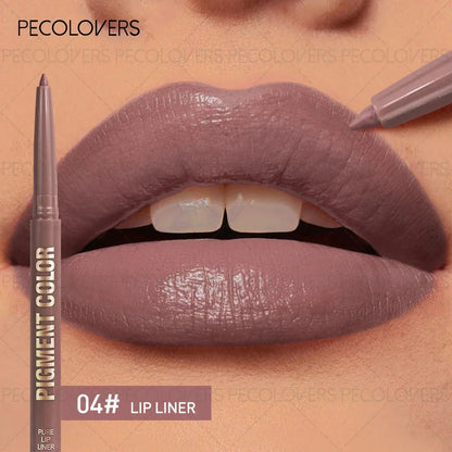 1PC 2-in-1 Lip Liner&Lip Gloss Pen-Matte Colors&Waterproof Long-Lasting ,Velvety Pencil for Plump Lip Outline, Easy Application