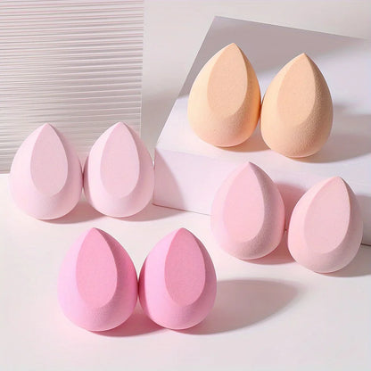 8Pcs Pink Makeup Sponges - Hydrophilic Latex-Free Blenders for Foundation/Powder/Cream | Beginner-Friendly Pro Airbrush Finish