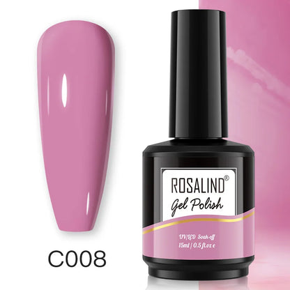 ROSALIND 7ml/15ml Summer Green Gel Nail Polish Semi Permanent Nail Art Manicure Soak Off Top Base Matt Hybrid Varnishes UV Gel