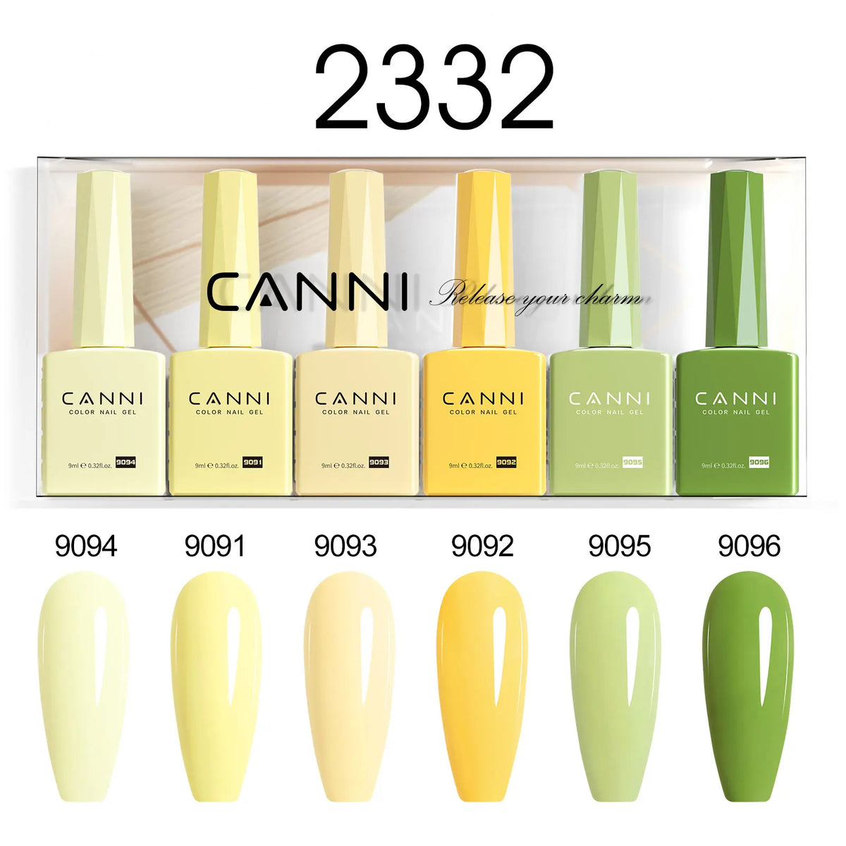 6pcs*9ml CANNI Nail Gel Polish Kit HEMA FREE Jade Jelly Nude Jelly Pink VIP Kit Christmas Gift French Nail Design Natural Color
