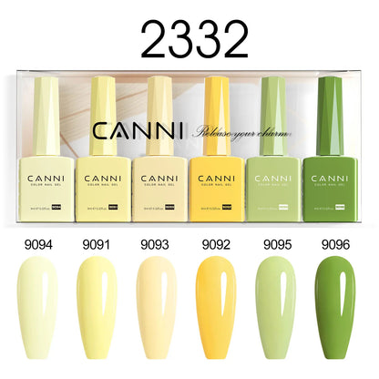 6pcs*9ml CANNI Nail Gel Polish Kit HEMA FREE Jade Jelly Nude Jelly Pink VIP Kit Christmas Gift French Nail Design Natural Color