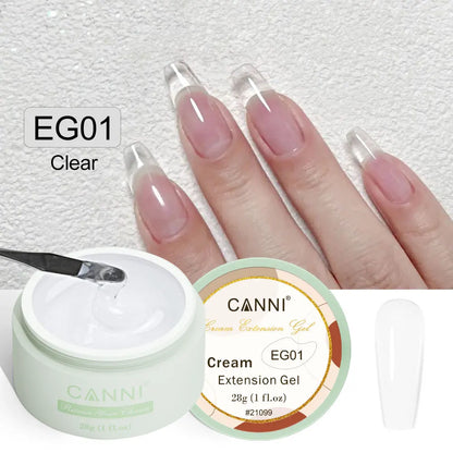 CANNI TPO FREE 28g Creamy Extension Gel 12 Colors French Jelly Nude UV LED Soak Off Jelly Nail Sculpture Extension Gel Lacquer