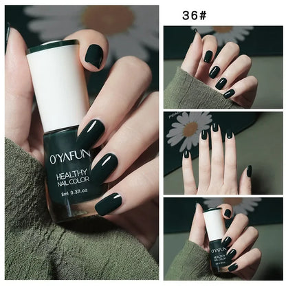 Matte Waterproof No-bake Nail Polish Nail Art Tearable Quick Dry Normal Without Lamp Nail Polish Glitter Sequins UV Varnish