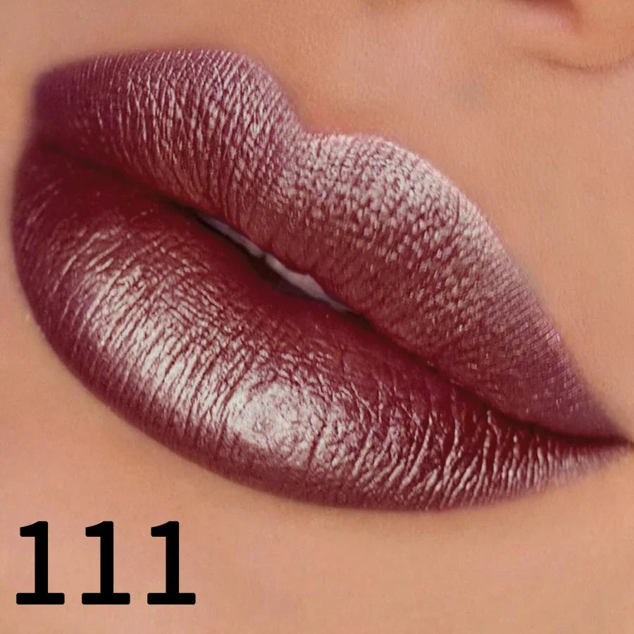 19 colors glitter lipstick hydrating red pink sparkling shine lip color highly pigmented lip tints metallic finish lip makeup