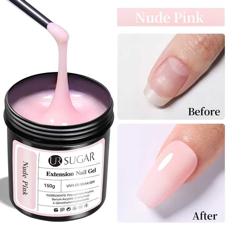 UR SUGAR 150g Rubber Base Gel Nail Polish Sparking Aurora Glitter Rubber Varnish Soak Off Semi permanent UV LED Gel Manicure