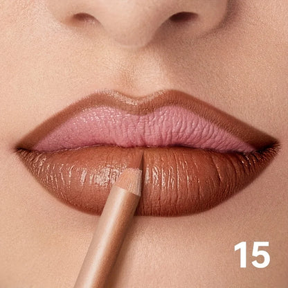Matte Lip Liner Pencil Nude, Long-Lasting Waterproof, Smudge-Proof, Precise Outline, Smooth Creamy Formula