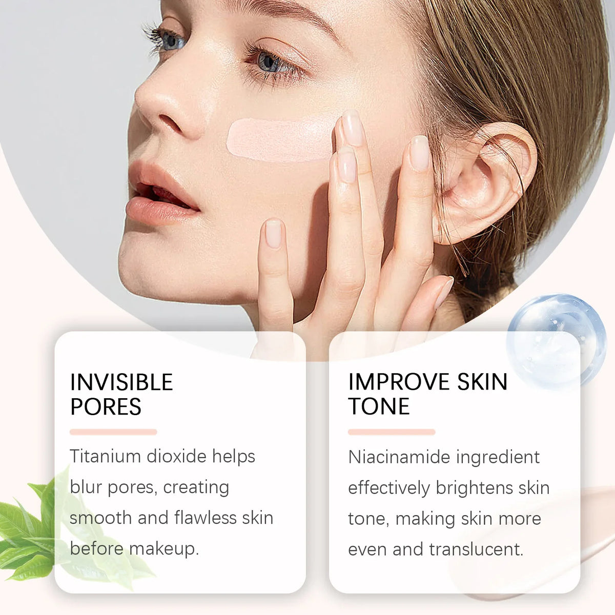Invisible Pore Soft Focus Makeup Primer Isolation Cream Even Skin Tone Moisturizing Modification Natural Long Lasting Concealer