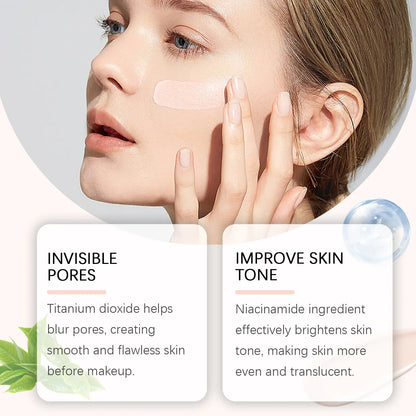 Invisible Pore Soft Focus Makeup Primer Isolation Cream Even Skin Tone Moisturizing Modification Natural Long Lasting Concealer