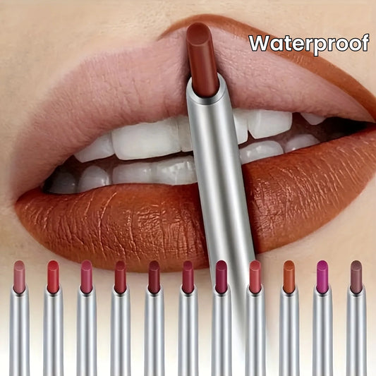 Waterproof Matte Lipliner Pencil Red Contour Tint Lipstick Long Lasting Non-stick Cup Moisturising Lips Makeup Cosmetic