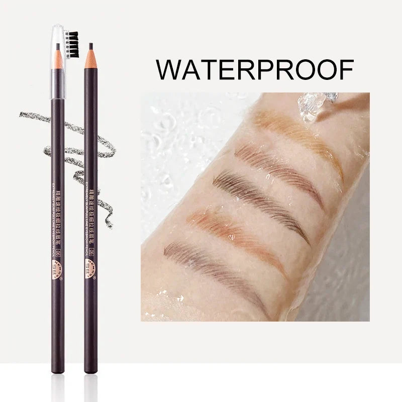 1PC Eyebrow Pencil Tattoo Waterproof Eye Brow Pencil Tint Makeup Cosmetics 6 Colors Microblading Long Lasting Eyebrow Pen