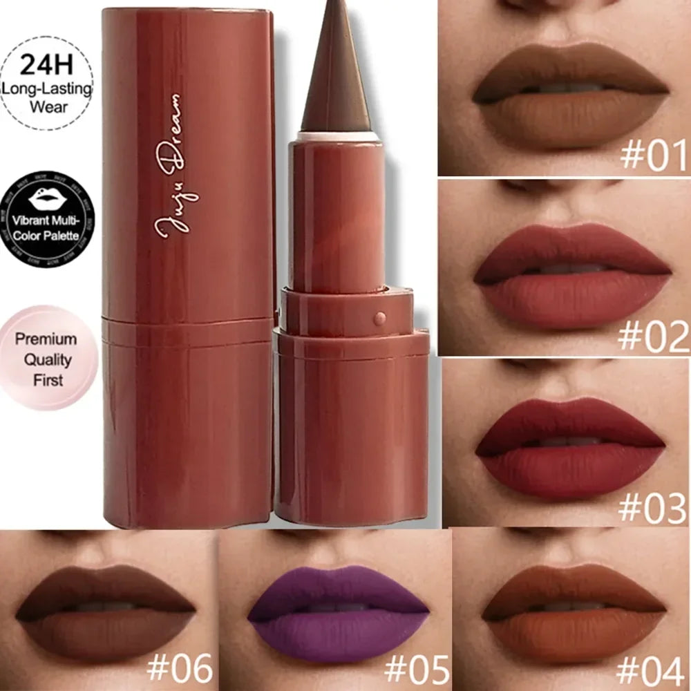 Tapered Gradient Lip Liner Matte Black Brown Velvet Lipstick Waterproof Non Sticky Contouring Tint Lipliner Crayon Lip Makeup
