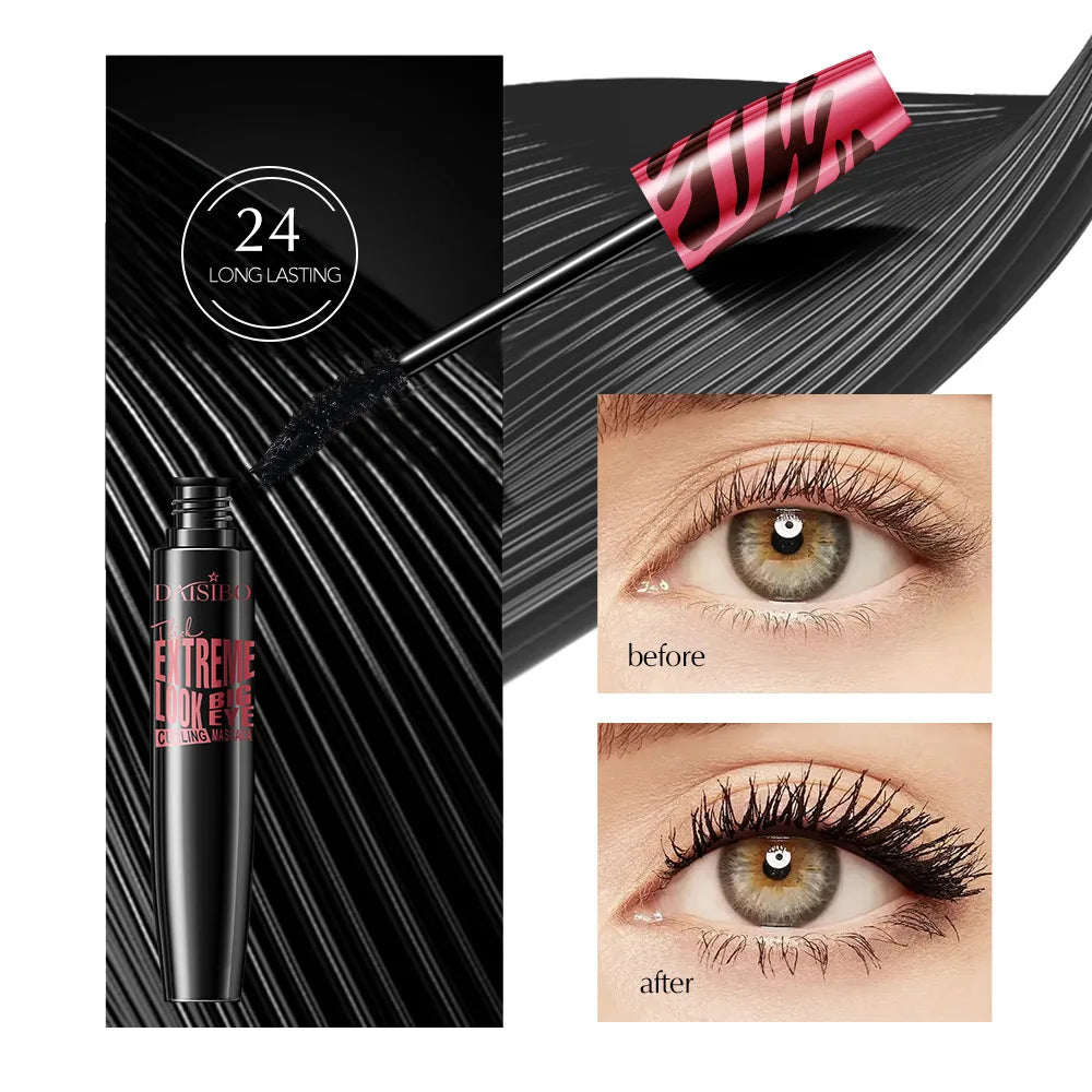 4D Silk Fiber Mascara - Waterproof Black Lengthening 10ml
