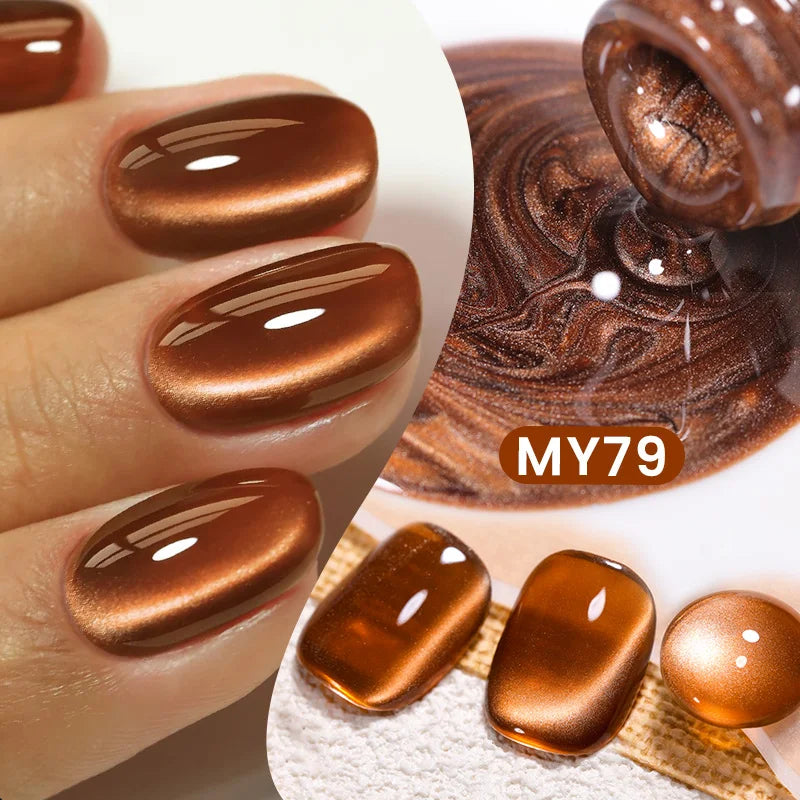 BORN PRETTY 10ml Silver Water Light Cat Magnetic Gel Nail Polish Nail Supplies Vernis Semi Permanent Gel for Fall Winter Nails