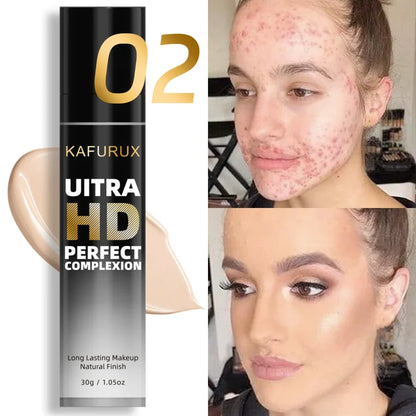 8-Color Face Foundation Cream Oil-Control Matte Concealer Waterproof Liquid Full Coverage Nude Base Professional Makeup Products