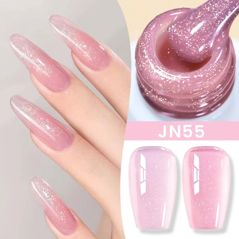 BORN PRETTY Milky White Jelly Nude Gel Nail Polish 10ml White Translucent Soak Off Gel Vernis Semi Permanent Need UV Light Cure