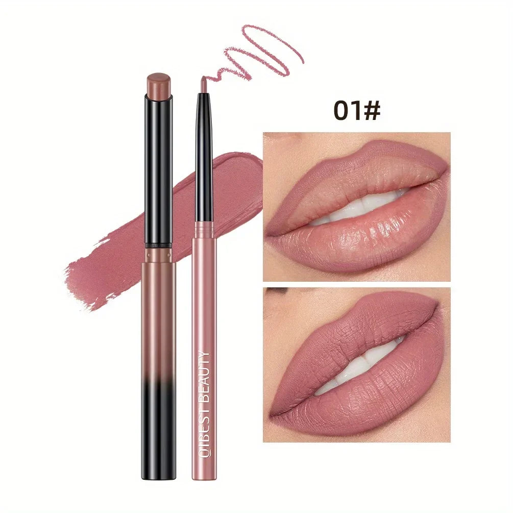 1PC matte lipliner, durable waterproof, sweat resistant, easy to color, fadeless lip gloss, essential for beauty