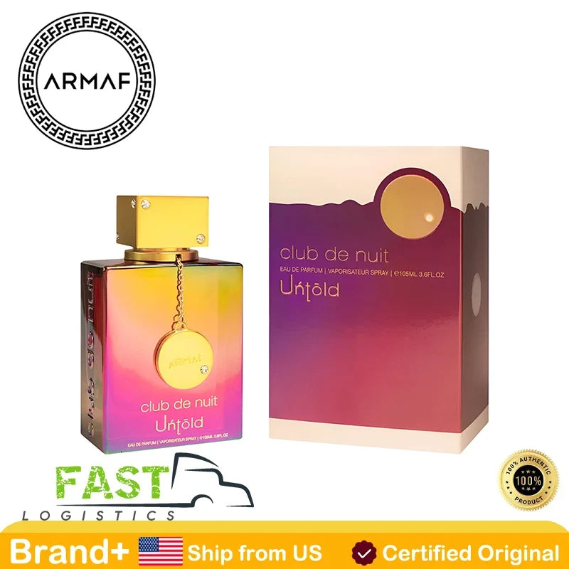 Armaf Club De Nuit Untold for Men Eau De Parfum Spray Cologne Persistence Arabian Women Pheromone Long-lasting Natural 105ML