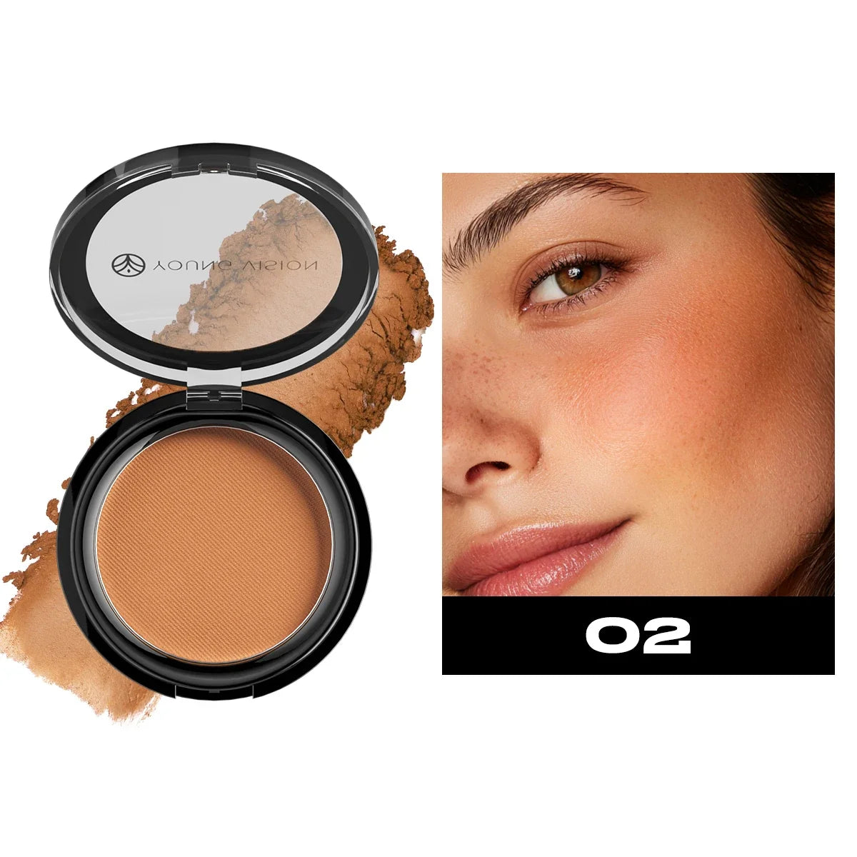 Woman makeup 6-Color Matte Bronze Powder Velvety Smooth Natural Setting Powder Makeup
