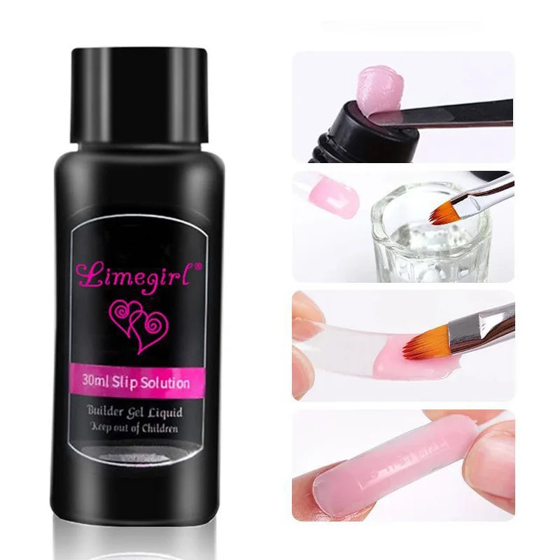 6PCS Extension Nail Polymer Gel Set 15ML Quick Building UV/LED Gel with Nails Mini Lamp for Manicure Extension Art DIY Tools Kit