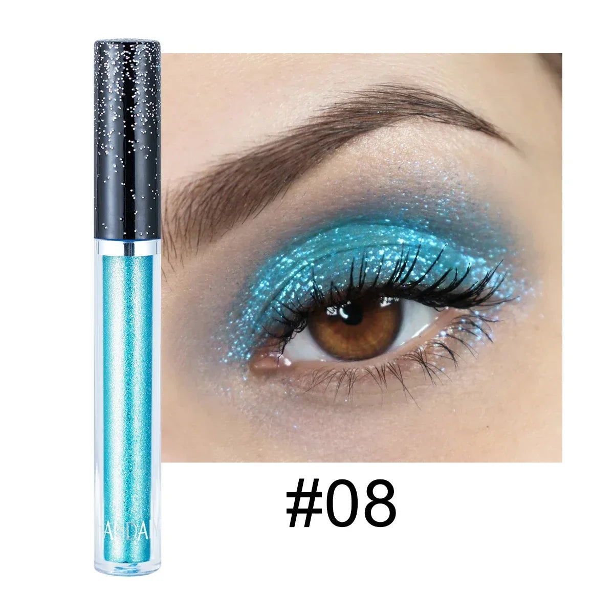 HANDAIYAN Liquid Eyeshadow Metallic Diamond Shiny Eye Liner Pen Giltter Eyeshadow Palette Lasting Shimmer Brighten Cosmetics