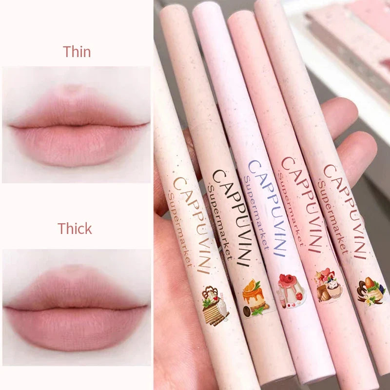 CAPPUVINI Matte Lip Liner Outline Lips Lipstick Pen Waterproof Long-lasting Color Lip Pencil Lipstick Pen