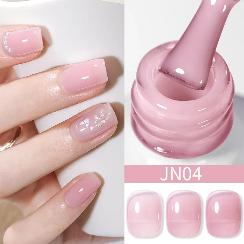 BORN PRETTY 10ml Blood Red Jelly Gel Nail Polish Halloween Nails Art Gel Polish Sheer Translucent Nail Gel for Winter Manicure