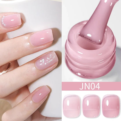 BORN PRETTY 10ml Blood Red Jelly Gel Nail Polish Halloween Nails Art Gel Polish Sheer Translucent Nail Gel for Winter Manicure