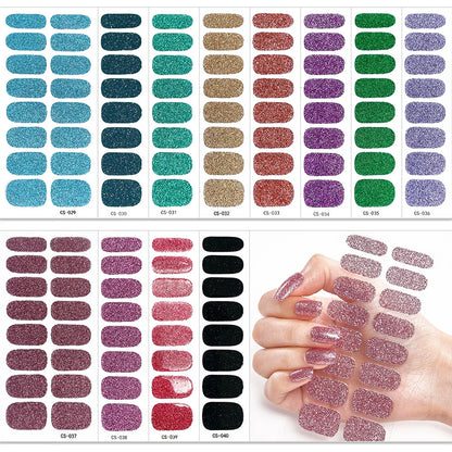 Pink Nude Full Cover Nail Sticker Gradient Color Self-Adhive Simple Full Nail Wraps DIY Thermal Effect Nail Art Making Manicur