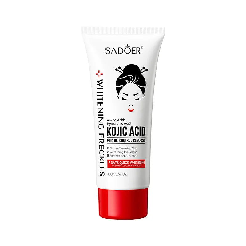 100ml Kojic Acid Skin Care Facial Wash Mild Oil Control Deep Moisturizing Cleansing and Nonirritating Face Cleanser Face Wash