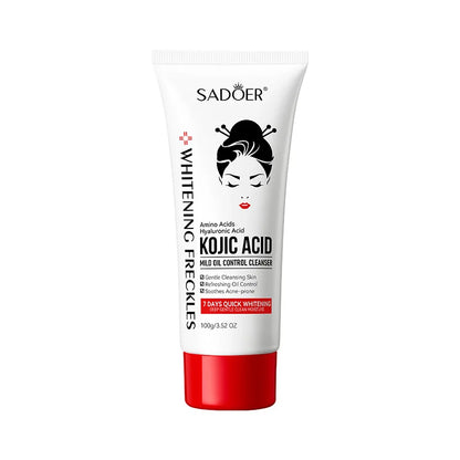 100ml Kojic Acid Skin Care Facial Wash Mild Oil Control Deep Moisturizing Cleansing and Nonirritating Face Cleanser Face Wash