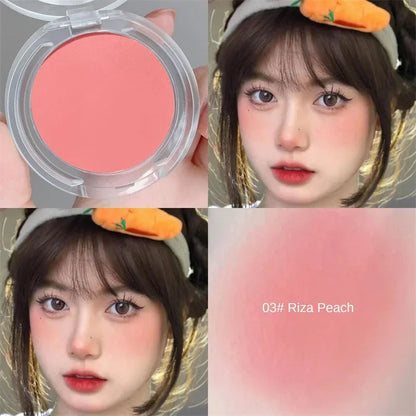 Monochrome blush Matte Natural Cheek Color Brightening Face Waterproof Facial Contouring Makeup Blush Powder Soft Makeup