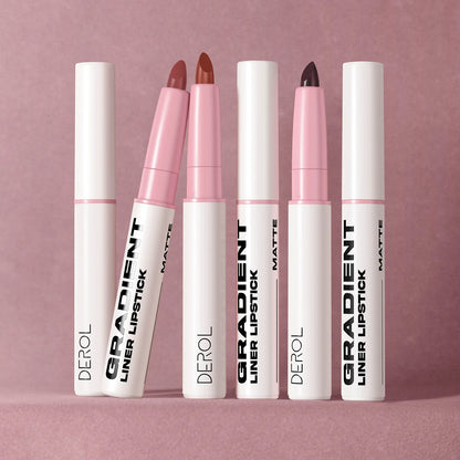 2-in-1 Lip Liner - Velvet Matte Long-Lasting, Smudge-Proof & Precise Definition, All-in-One Cream Lip Pencil