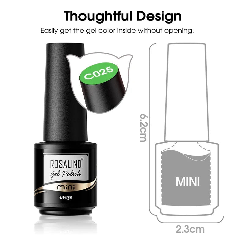 ROSALIND 7ml/15ml Summer Green Gel Nail Polish Semi Permanent Nail Art Manicure Soak Off Top Base Matt Hybrid Varnishes UV Gel