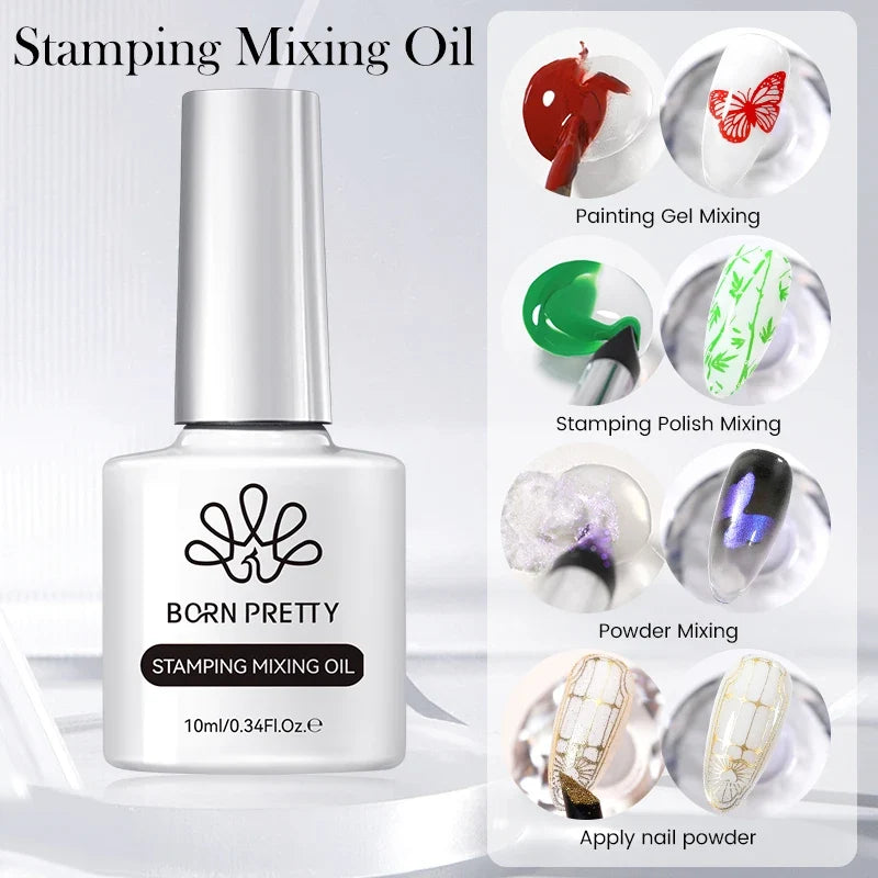 BORN PRETTY 10ml Sliver Carat Mirage Reflective Glitter Gel Nail Polish Sparkling Ultra Shine Soak Off UV Nail Art Gel Varnish