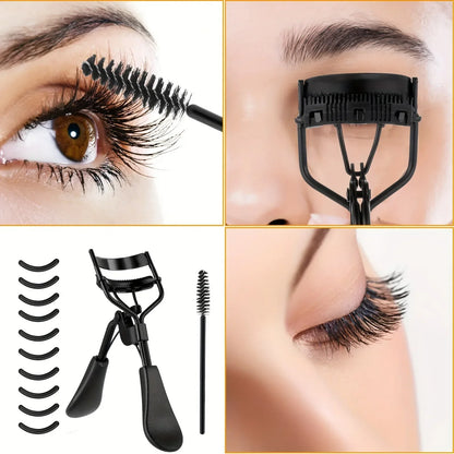 7/15pcs Eyelash Curler Set With Replacement Pads For Women Eyelashes Curling Tweezers Clips Lash Mascara Wands Brush Makeup Tool