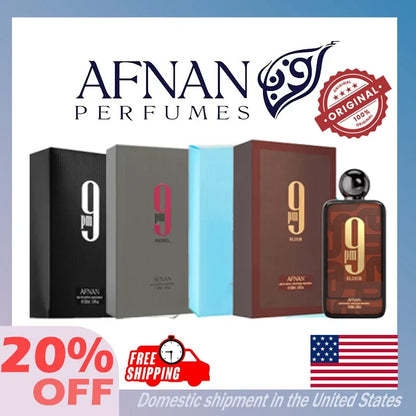 100MLOriginal AFNAN 9AM 9PM Rebel Dive Elixi Cologne for Men Men Eau De Toilette Arabic Perfume for Women Men Noble High Quality