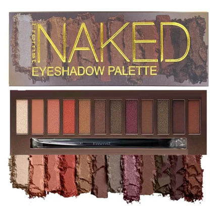 12-Color Eyeshadow Palette - Pearlescent Shimmer Waterproof 30g