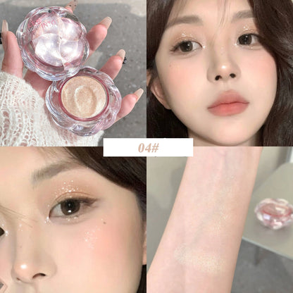 LEE INTO Dream Flower Highlight Powder Brightens and Contours Pearlescent Glitter No Flying Powder
