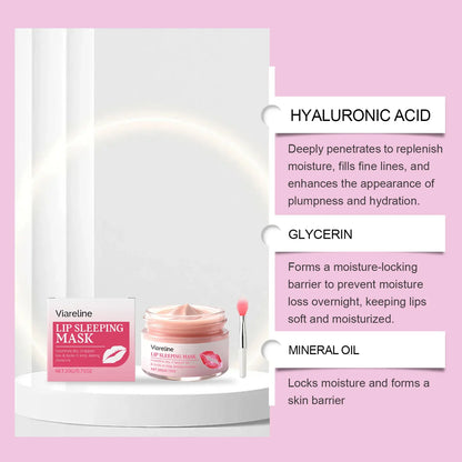 20g Lip Mask,Overnight Hydrating Lip Mask,For Dry Chapped Lips Deep Nourishing Sleep Lip Care Treatments For Soft Plumps Lips