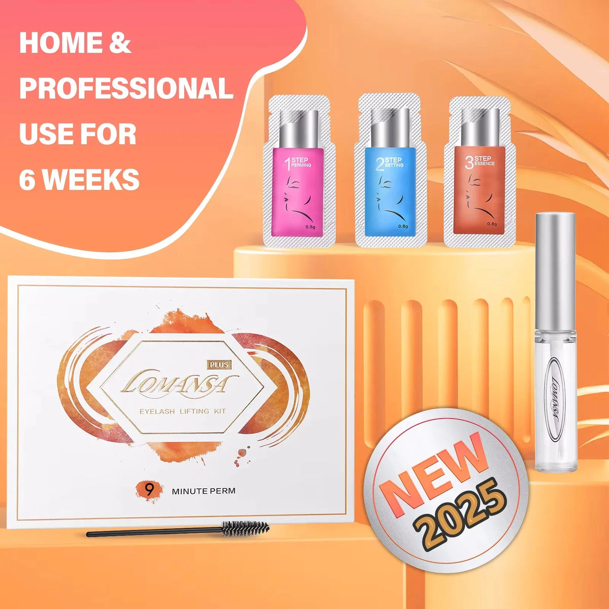 Lomansa 2-in-1 Lash Lift and Brow Lamination Kit - 15 Pieces