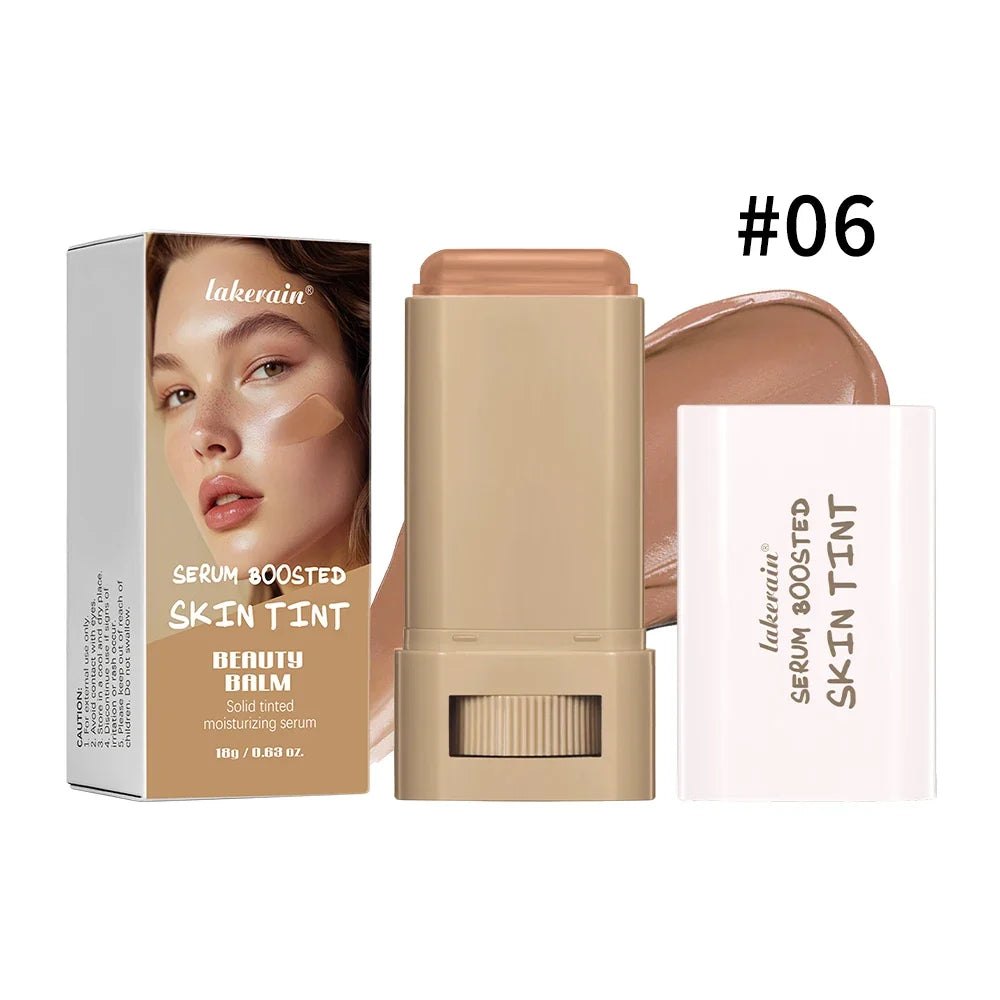 Skin Tint Foundation Stick Eraser Concealer Foundation Stick Serum Boosted Smooth Plumper Hight Coverage Travel Bronze Foundatio