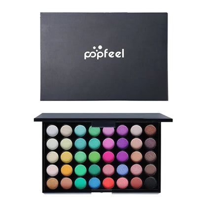 POPFEEL 40 Color Earth Tones &Rainbow Shades Eyeshadow Palette -Long-Lasting, Highly Pigmented, Smooth Matte and Shimmer Finish